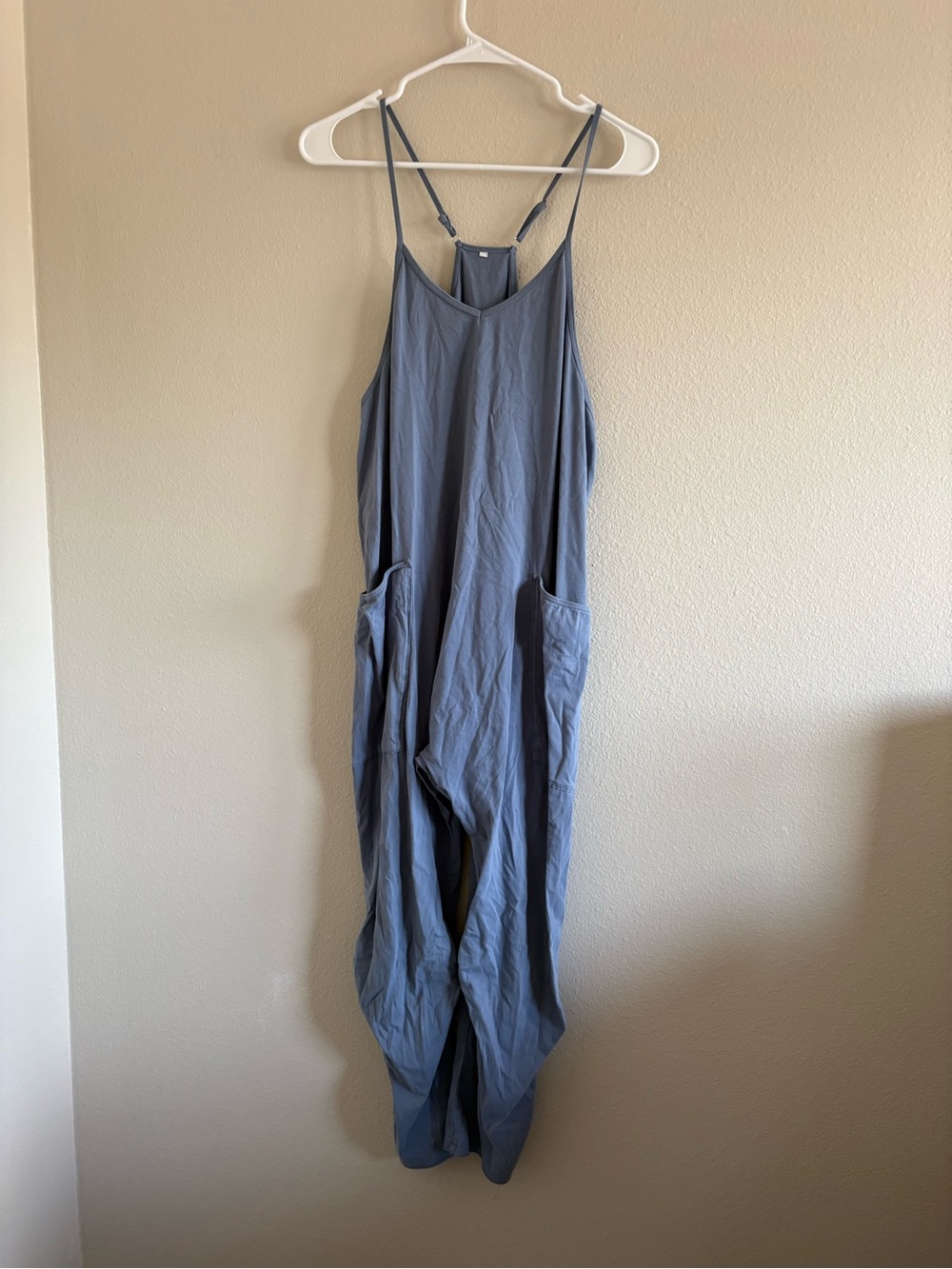 Lightweight Slate Blue Strappy Jumpsuit